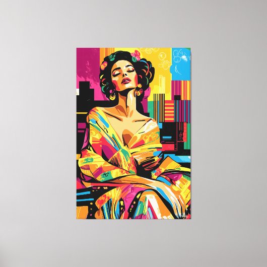 Pop Kunstvision von Adele Bloch-Bauer Leinwanddruck (Vorderseite)