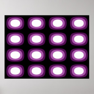 Pop-Kunstweiche violette Blobs Poster