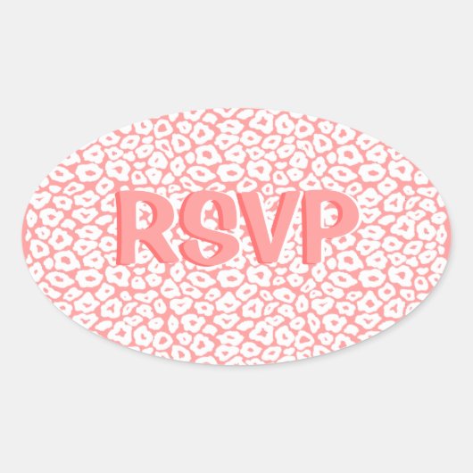 Pop Leopard Ovaler Aufkleber (Vorderseite)