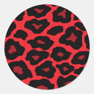 Pop Leopard Runder Aufkleber
