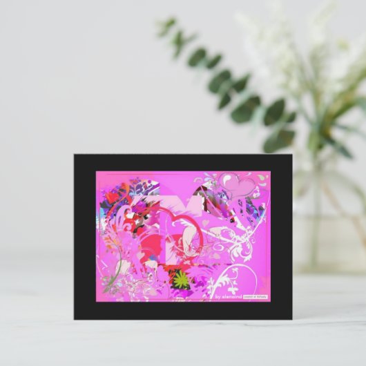 Pop Liebe Postkarte (Stehend Vorderseite)