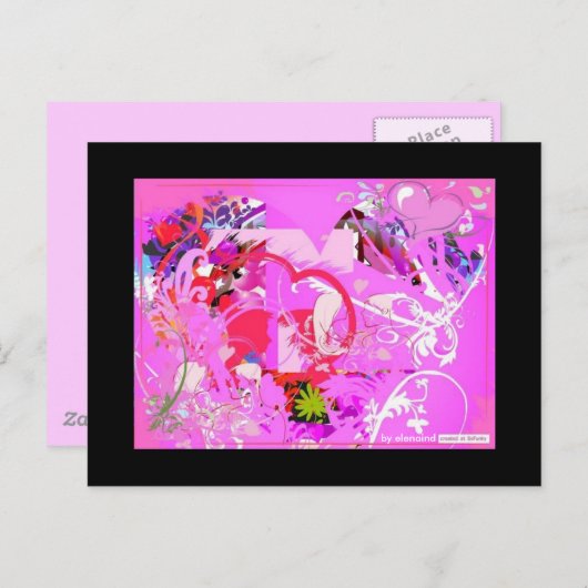 Pop Liebe Postkarte (Vorne/Hinten)