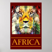 Pop Lion Art Africa Travel Poster (Vorne)