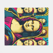 Pop Lisa Fleecedecke (Vorderseite (Horizontal))