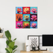 Pop Lotus Grid Poster (Heimbüro)