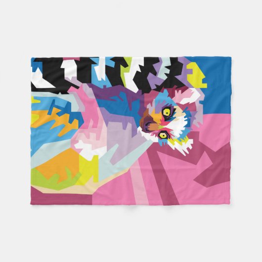 Pop Lugano Gestern und Heute Fleecedecke (Vorderseite (Horizontal))