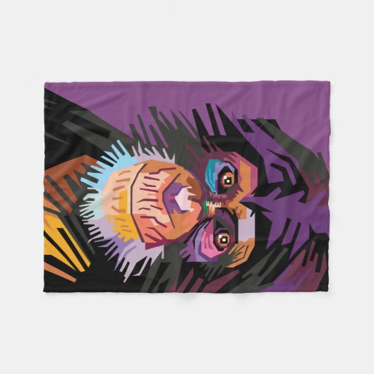 Pop Lugano Gestern und Heute Fleecedecke (Vorderseite (Horizontal))