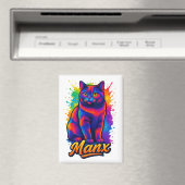 Pop Manx Cat Lago Maggiore Magnet (In Situ (Geschirrspüler))