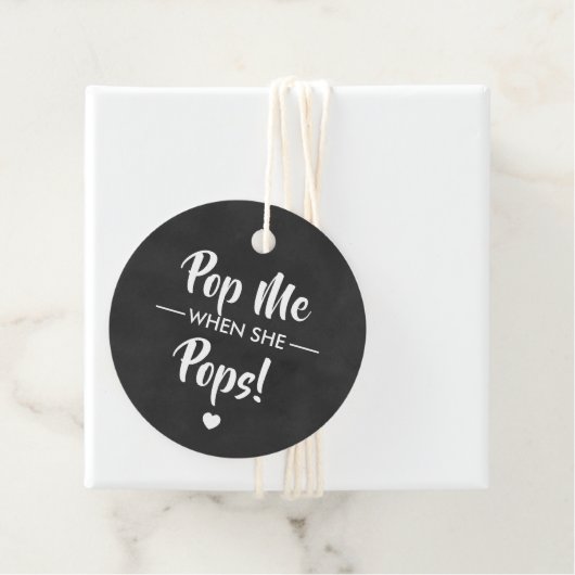 Pop mich, wenn sie Pop, Babydusche, Halbpension Geschenkanhänger (Beispiel)