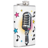 Pop microphone with colorful stars and music notes flachmann (Rechts)