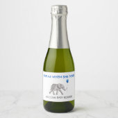 Pop mir, wenn sie Pop Baby Elefanten Sparkling Wei Schaumweinetikett (Vorderseite)