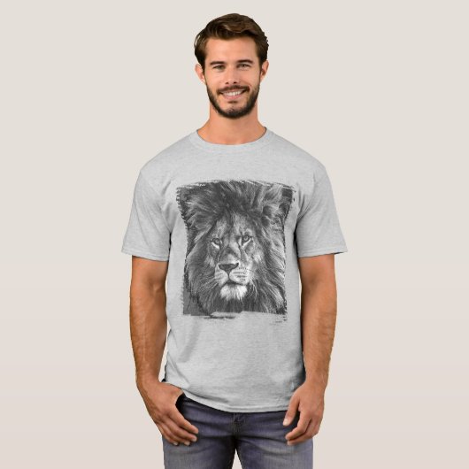 Pop mit benutzerdefiniertem Template Lion Art Mens T-Shirt (Vorne ganz)
