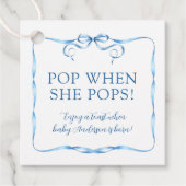 Pop mit blauer Ribbon, wenn sie Pop Geschenkanhänger (Vorderseite)