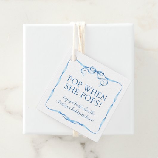 Pop mit blauer Ribbon, wenn sie Pop Geschenkanhänger (Beispiel)