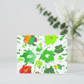 Pop mit Blumen Postkarte (Stehend Vorderseite)