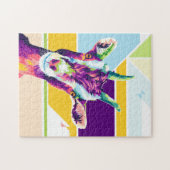 Pop mit farbenfrohen Ziegen Puzzle (Horizontal)