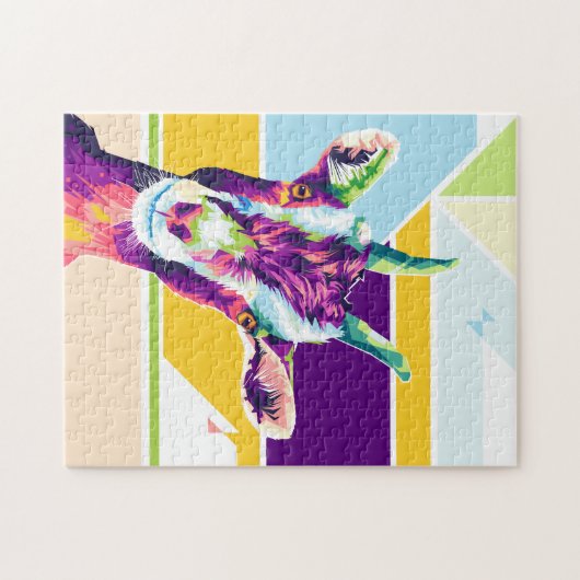 Pop mit farbenfrohen Ziegen Puzzle (Horizontal)