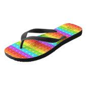 Pop mit Ihrem Namen farbenfroh Badesandalen (Schrägansicht)