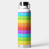 Pop mit Ihrem Namen farbenfroh Trinkflasche (Rückseite)