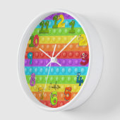 Pop mit Ihrem Namen farbenfrohe Kinderzimmer Wall Uhr (Winkel)