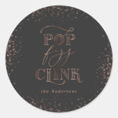 Pop mit Kosmezkop Party Aufkleber (Vorderseite)