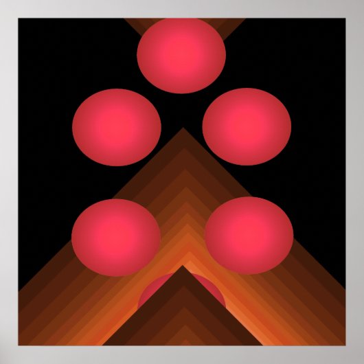 Pop mit leuchtenden Farben Art Geometric Poster 10 (Vorne)