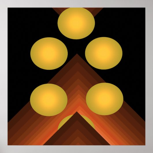 Pop mit leuchtender Farbe Art Geometrisches Poster (Vorne)