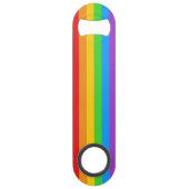 Pop mit Stolz: Regenbogenflagge Speed Flaschenöffner (Rückseite)