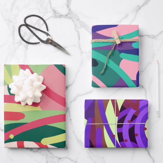 Pop Modern Geschenkpapier Set (Vorderseite)