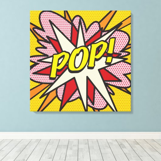 POP Moderner Pop Kunstgeschichte Comic Buch Leinwanddruck (Insitu (Holzboden))