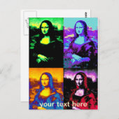 Pop mona lisa postkarte (Vorne/Hinten)