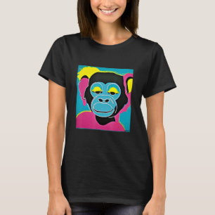 Pop Monkey Fun Niedlich Trendsetter für Damen und T-Shirt