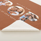 Pop Multi Foto Moderne, elegante Terracotta Gesche Sherpadecke (3/4)