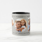 Pop Multi-Foto moderne Typografie elegant grau Tasse (Zentrum)