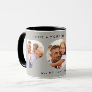 Pop Multi-Foto moderne Typografie elegant grau Tasse