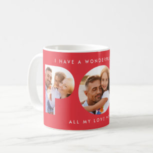 Pop Multi-Foto moderne Typografie elegant rot Kaffeetasse