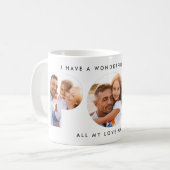 Pop Multi Foto moderne Typografie elegante schwarz Kaffeetasse (Vorderseite Links)