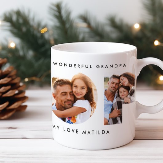 Pop Multi Foto moderne Typografie elegante schwarz Kaffeetasse