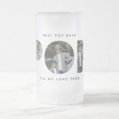 Pop Multi Foto moderne Typografie elegante schwarz Mattglas Bierglas (Mittel)