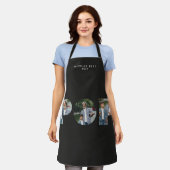 Pop Multi Foto moderne Typografie elegante schwarz Schürze (Getragen)