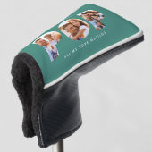 Pop Multi-Foto moderne Typografie Kindergeschenkgo Golf Headcover (3/4 Vorderseite)