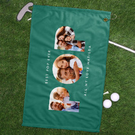 Pop Multi-Foto moderne Typografie Kindergeschenkgo Golfhandtuch