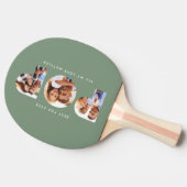 Pop Multi-Foto moderne Typografie Weise grün Tischtennis Schläger (Seitenansicht)