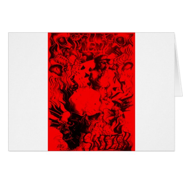 Pop  Musica Portraits in lebhaften Roten Farben Ku (Vorderseite (Horizontal))