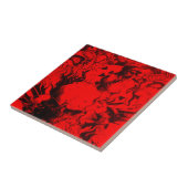 Pop Musica Portraits in lebhaften Roten Farben Ku Fliese (Seite)