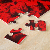 Pop  Musica Portraits in lebhaften Roten Farben Ku Puzzle (Seite)