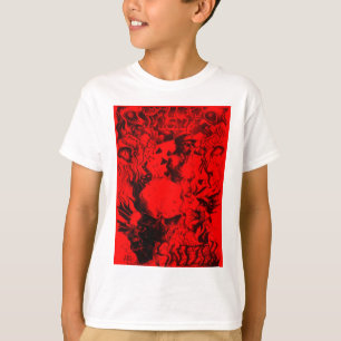 Pop Musica Portraits in lebhaften Roten Farben Ku T-Shirt