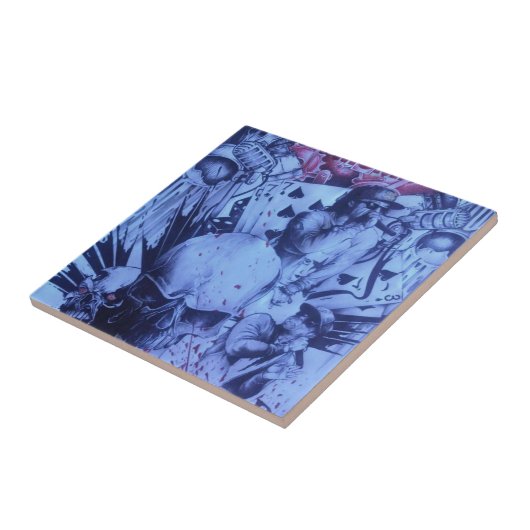 Pop Musiker Lila Kunst Fliese (Seite)