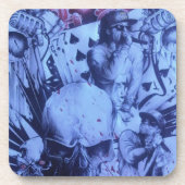 Pop Musiker Lila Kunst Getränkeuntersetzer (Vorderseite)