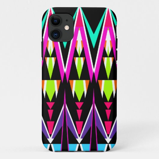 Pop-Neon Stammes- Case-Mate iPhone Hülle (Rückseite)